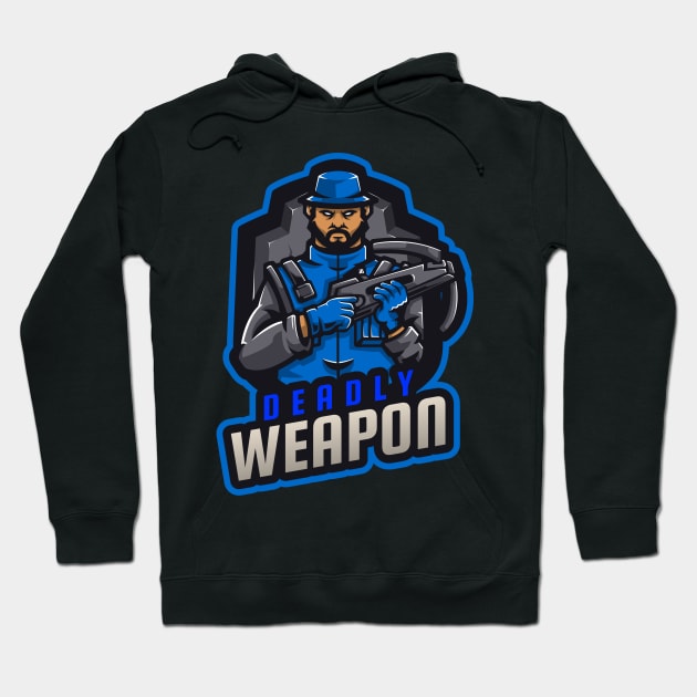 Deadly weapon bearded man Hoodie by Storeology